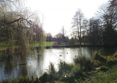 Pond in Holywells Park