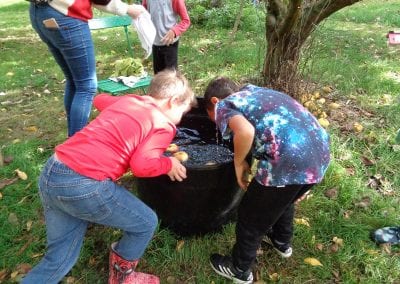 Apple Dipping, Holywells Park Apple Day 2018