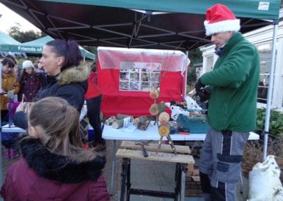 Martin Cant making Snowmen & Reindeer, Christmas Fayre December 2018