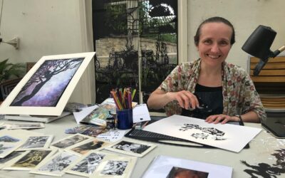 Artist Lois is showing off her skills at Holywells on Saturday June 24, 2023
