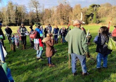 Wassail event 6-1-24 - the company encircling the chosen tree
